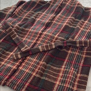 Ralph Lauren Hand Knit Plaid Belted Cardigan